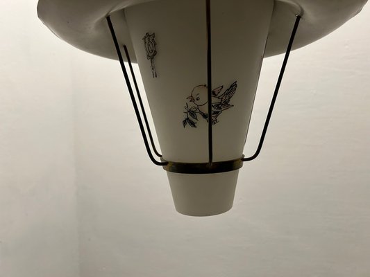 Vintage Opaline Glass Pendant Light, 1950s-JJC-1764421