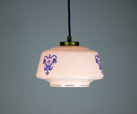 Vintage Opaline Glass Pendant Light-HGJ-738977