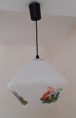 Vintage Opaque Glass Childrens Room Lamp, 1970s-HOI-1374855