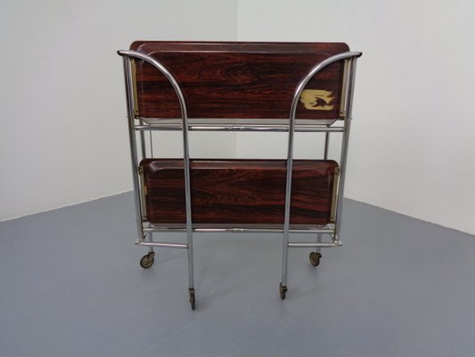 Vintage Optic Rosewood Pressalit Tea Cart, 1970s-RDW-1057976