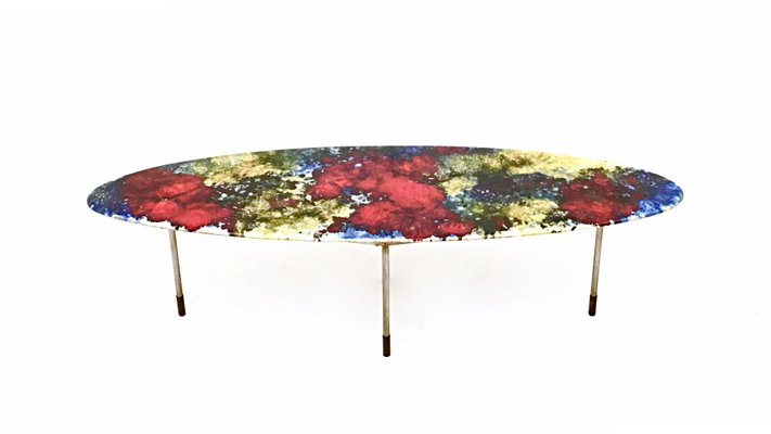 Vintage Oval Coffee Table from Stil Keramos, 1960s-JPQ-2020034