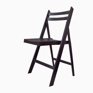 Vintage Painted Black Folding Chairs, Set of 5-BHX-1733133