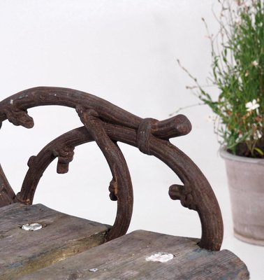 Vintage Painted Garden Bench-SA-1075674