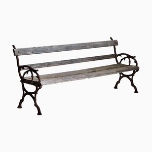 Vintage Painted Garden Bench-SA-1075674