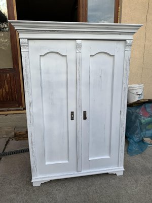 Vintage Painted Wooden Wardrobe-OXJ-1706614