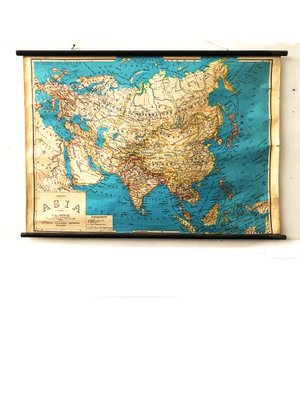 Vintage Paper Asia Map-NZV-1315129