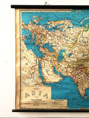 Vintage Paper Asia Map-NZV-1315129