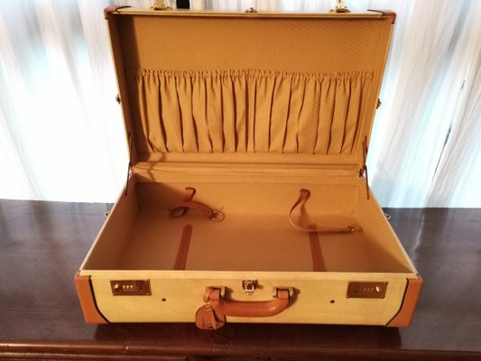 Vintage Parchment Suitcase & Beauty Case, Set of 2-NA-593371