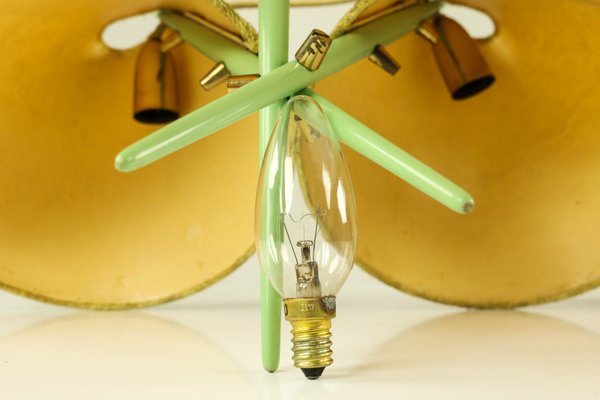 Vintage Pastel Green Pendant Lamp from Rupert Nikoll, 1950s-FUP-570896