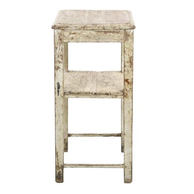 Vintage Patinated Wooden Stool-NQ-1778214