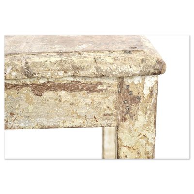 Vintage Patinated Wooden Stool-NQ-1778214