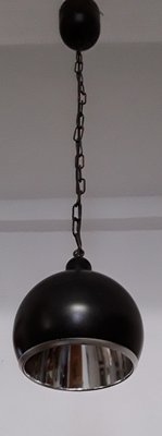 Vintage Pendant Lamp in Black Painted Metal, 1970s-HOI-1193368