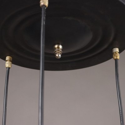 Vintage Pendant Light in Aluminium & Glass, Italy, 1960s-VMM-2027252