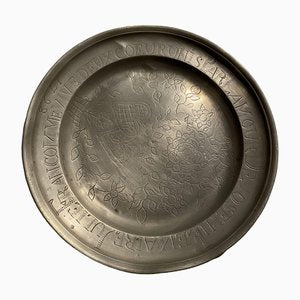 Vintage Pewter Wedding Plate-TEP-1453430