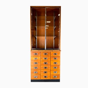 Vintage Pharmacist Brown Cabinet-AMR-1719413