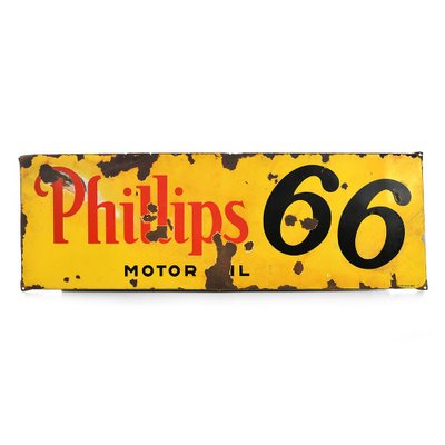 Vintage Phillips 66 Advertising Enamel Plate-NQ-1089411