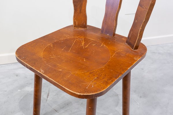 Vintage Pine Wood Chair, 1960s-UJE-1431119