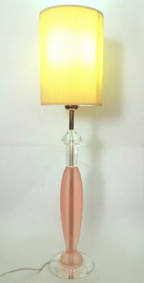 Vintage Pink Acrylic Table Lamp, 1970s-XUQ-1452989