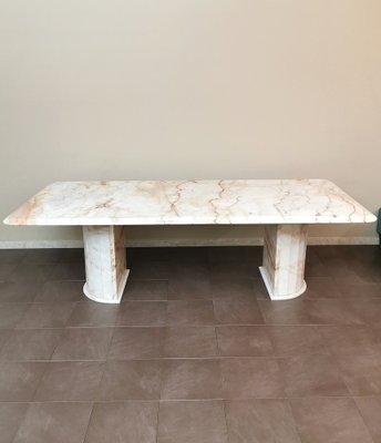 Vintage Pink and White Dining Table, Italy, 1970s-ZST-1471731