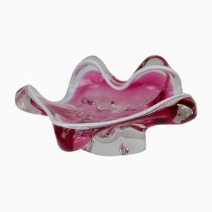 Vintage Pink Art Glass Bowl by Josef Hospodka, 1960s-WIX-1818313