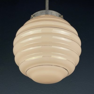 Vintage Pink Glass Pendant Lamp, Italy, 1950s-WQC-1724707