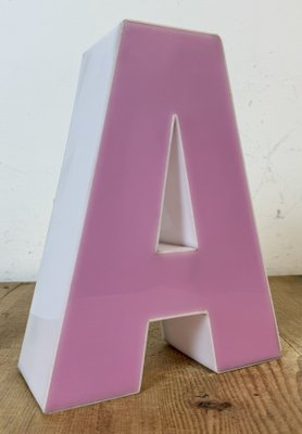 Vintage Pink Illuminated Letter A, 1970s-CGF-1757918