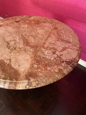 Vintage Pink Marble Table, 1970s-YNQ-1448984