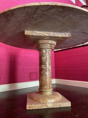 Vintage Pink Marble Table, 1970s-YNQ-1448984