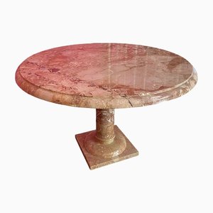 Vintage Pink Marble Table, 1970s-YNQ-1448984