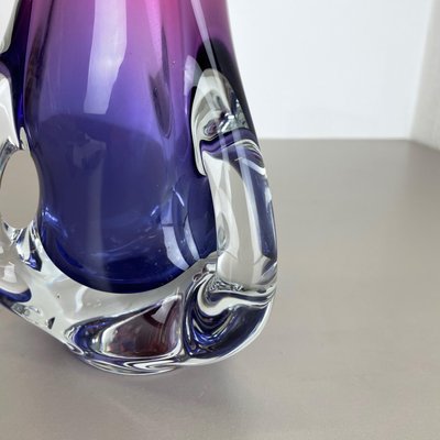 Vintage Pink & Purple Hand Blown Crystal Glass Vase from Joska, Germany, 1970-QZ-1217700