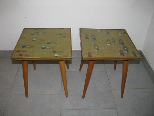 Vintage Planters / Side Table from Opal Möbel, 1970s, Germany, Set of 2-SZW-826800