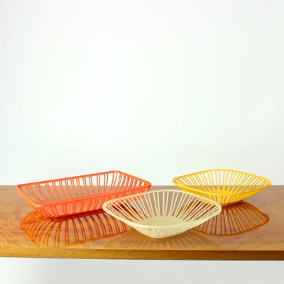 Vintage Plastic Baskets, Czechoslovakia, 1960s, Set of 3-UL-1742142