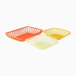 Vintage Plastic Baskets, Czechoslovakia, 1960s, Set of 3-UL-1742142