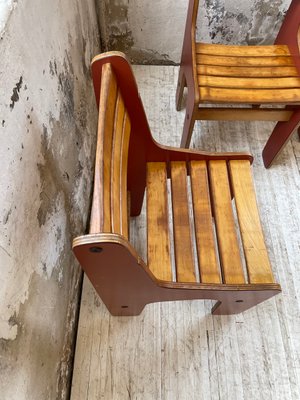 Vintage Plywood Chairs, 1980s, Set of 4-LCU-2024748