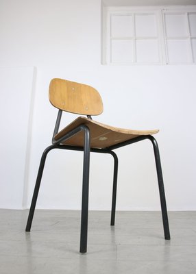 Vintage Plywood School Desk Chair-HGJ-1438604