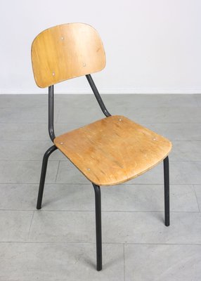 Vintage Plywood School Desk Chair-HGJ-1438604