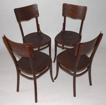 Vintage Polish Dining Chairs from Fabryka Mebli Gyetych Jozef Mintzis Ka. W. Radomsko, 1920s, Set of 4-TZ-557426