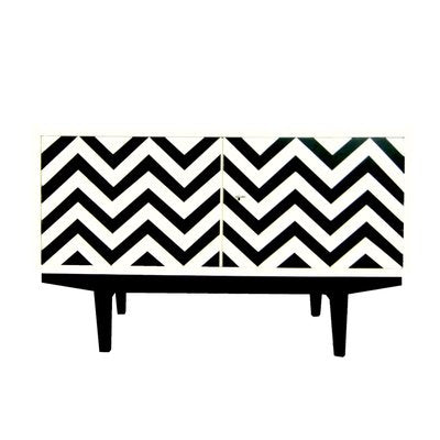 Vintage Polish Sideboard with Op Art Motif, 1960s-YQY-2016598