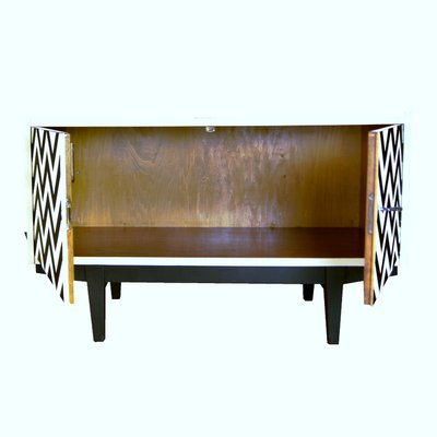 Vintage Polish Sideboard with Op Art Motif, 1960s-YQY-2016598