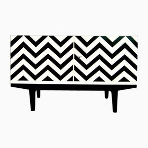 Vintage Polish Sideboard with Op Art Motif, 1960s-YQY-2016598