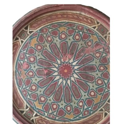 Vintage Polychrome Side Table-TCS-1742937