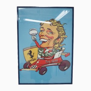 Vintage Poster Caricature of Niki Lauda, 1970s-TZ-1287111