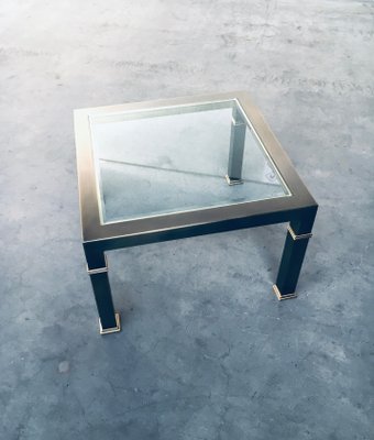 Vintage Postmodern Brushed Metal Coffee Table from Belgo Chrom / Dewulf Selection, 1980s-RQV-869756