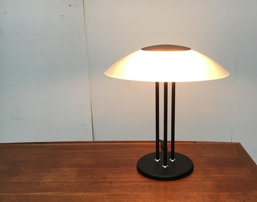 Vintage Postmodern Glass & Metal Table Lamp-UAH-861829