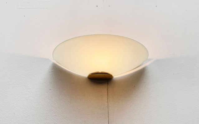 Vintage Postmodern Glass Wall Lamp Sconce from Metalarte, 1980s-UAH-1438001