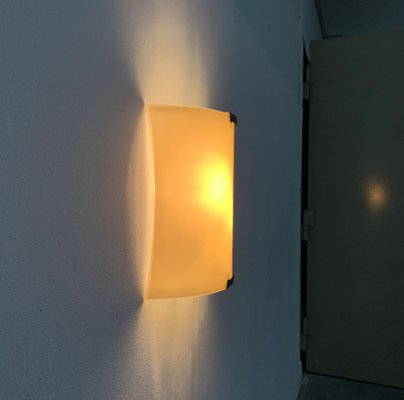 Vintage Postmodern Italian Glass Wall Lamp from Lucitalia, 1970s-UAH-1465685