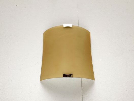 Vintage Postmodern Italian Glass Wall Lamp from Lucitalia, 1970s-UAH-1465685