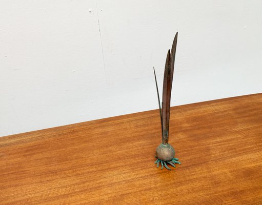 Vintage Postmodern Italian Onion Flower Shaped Metal Candleholder from Carnevale, 1980s-UAH-1431194