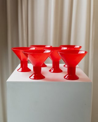 Vintage Postmodern Italian Red Drinking Glasses Joy by Leonardo, 1980s-HVJ-2026482