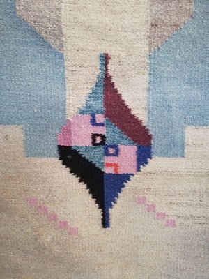 Vintage Postmodern Wool Rug, 1980s-UIW-1087104